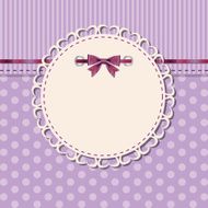 vintage frame with bow vector illustration N20