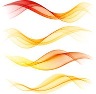 Set of abstract wave design element