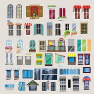 Set of windows - vector