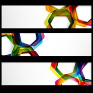 Banners on a black background