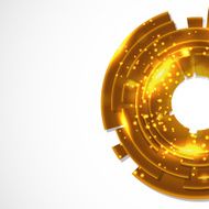 Abstract gold background with black copy space