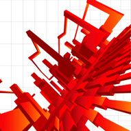 3D Vector Background Futuristic City Scape