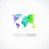 World map of rainbow color N5