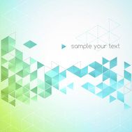 Abstract background with green-shaded crystals