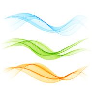 Set of abstract wave design element N2