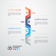 Modern business step origami style options banner N74