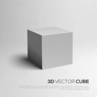 Cube 3D Vector illustration for your design