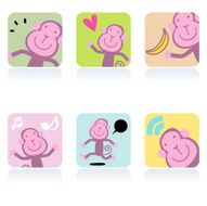 Icon Set( Emoticons ) - Cute monkey N2