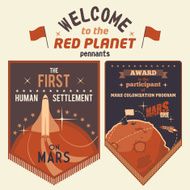 Award pennants for Mars colonization program
