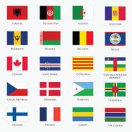 Vector set of flags N2