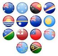 Round Flag Icon Collection - Australia and Oceania