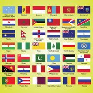 Flags of the world collection listed alphabetically icon