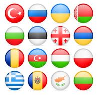 Round Flag Icon Collection - East and Southern Europe