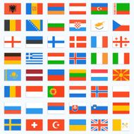 Flags of Europe complete set
