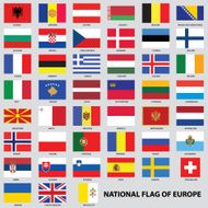 National flags of Europe