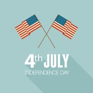 American Independence Day Patriotic background Flat design