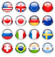 Chrome round most popular flag icons