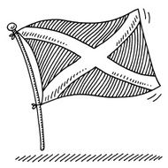 Scottish Flag Drawing N2