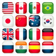 World Flag buttons