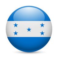 Round glossy icon of Honduras