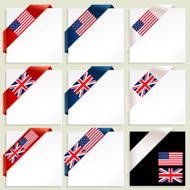 USA and UK Corner tags