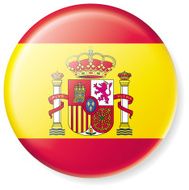 Satin Spanish Flag Button