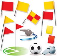 Football Flags Whistles Ball