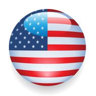 World Flag Button USA