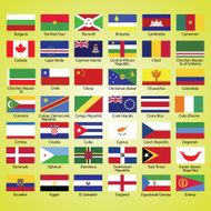 Flags of the world collection listed alphabetically icon N2