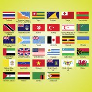 Flags of the world collection listed alphabetically icon N3