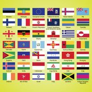 Flags of the world collection listed alphabetically icon N5