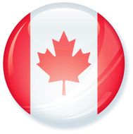 Canadian Flag Super Glossy Button