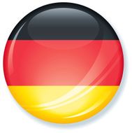 German Flag Super Glossy Button