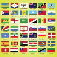 Flags of the world collection listed alphabetically icon N6