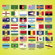 Flags of the world collection listed alphabetically icon N7