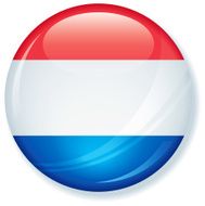 Netherlands Flag Super Glossy Button
