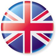 British Flag Satin Button