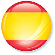 Spanish Flag Super Glossy Button