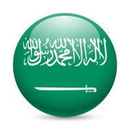 Round glossy icon of Saudi Arabia