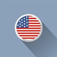 USA Flag Button Icon