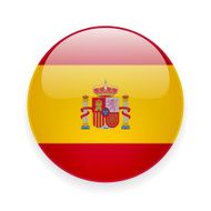 Round icon with flag of Spain