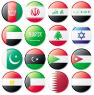 Soft Satin Flag Buttons N4