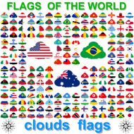 Flags of the world and map