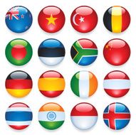 World Flag Buttons Two