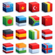 World Flag Cubes Two