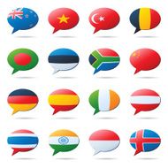 World Flag Voice Bubbles Two