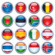 World Flag Media Buttons Two