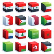 World Flag Cubes Arab Nations