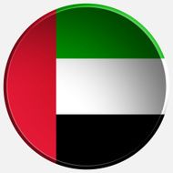 united arab emirates 3d round button