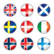 Glossy buttons Europe two